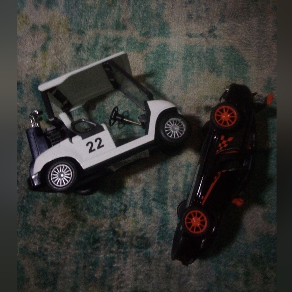 Black and White Die-Cast Racing Cars Collection